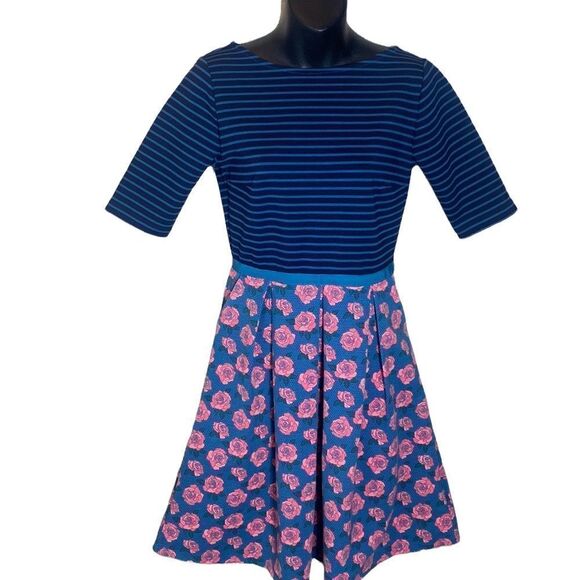 Matilda Jane women’s dress friends forever Peyton dress small floral stripe - Picture 1 of 7